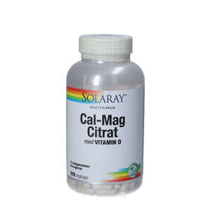 Solaray Cal-Mag Citrat med vitamin D Kapsler (270 stk)